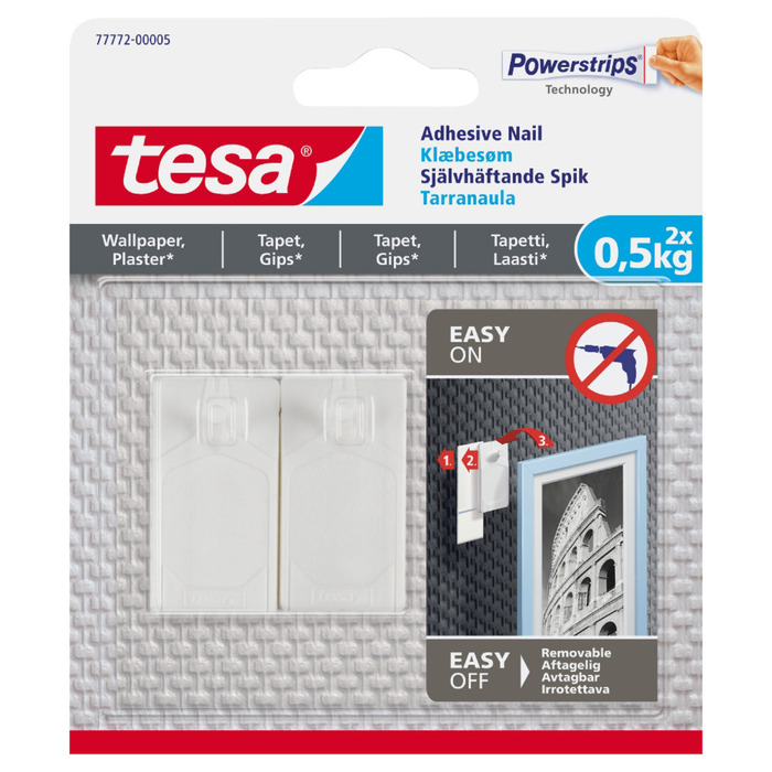 Spik Självhäftande 0,5 kg 2-pack Tesa
